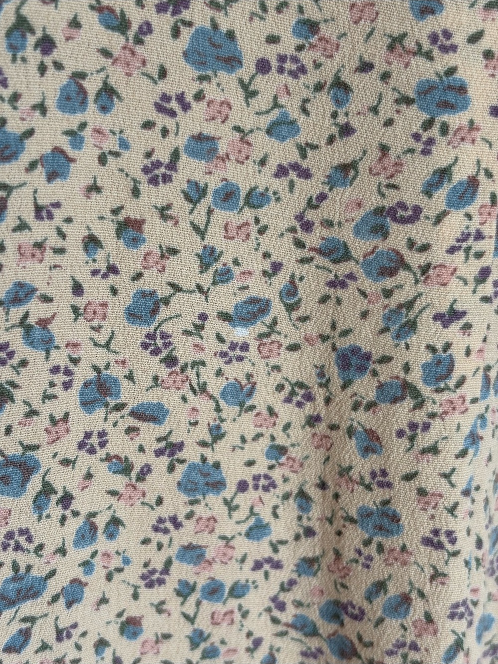 Y2K Vintage Jacob Sleeveless Floral Maxi Dress in Pale Yellow and Blue - Picture 8 of 8